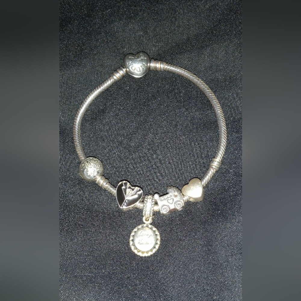 Pandora Mother's Bracelet and charms. (Price is firm)